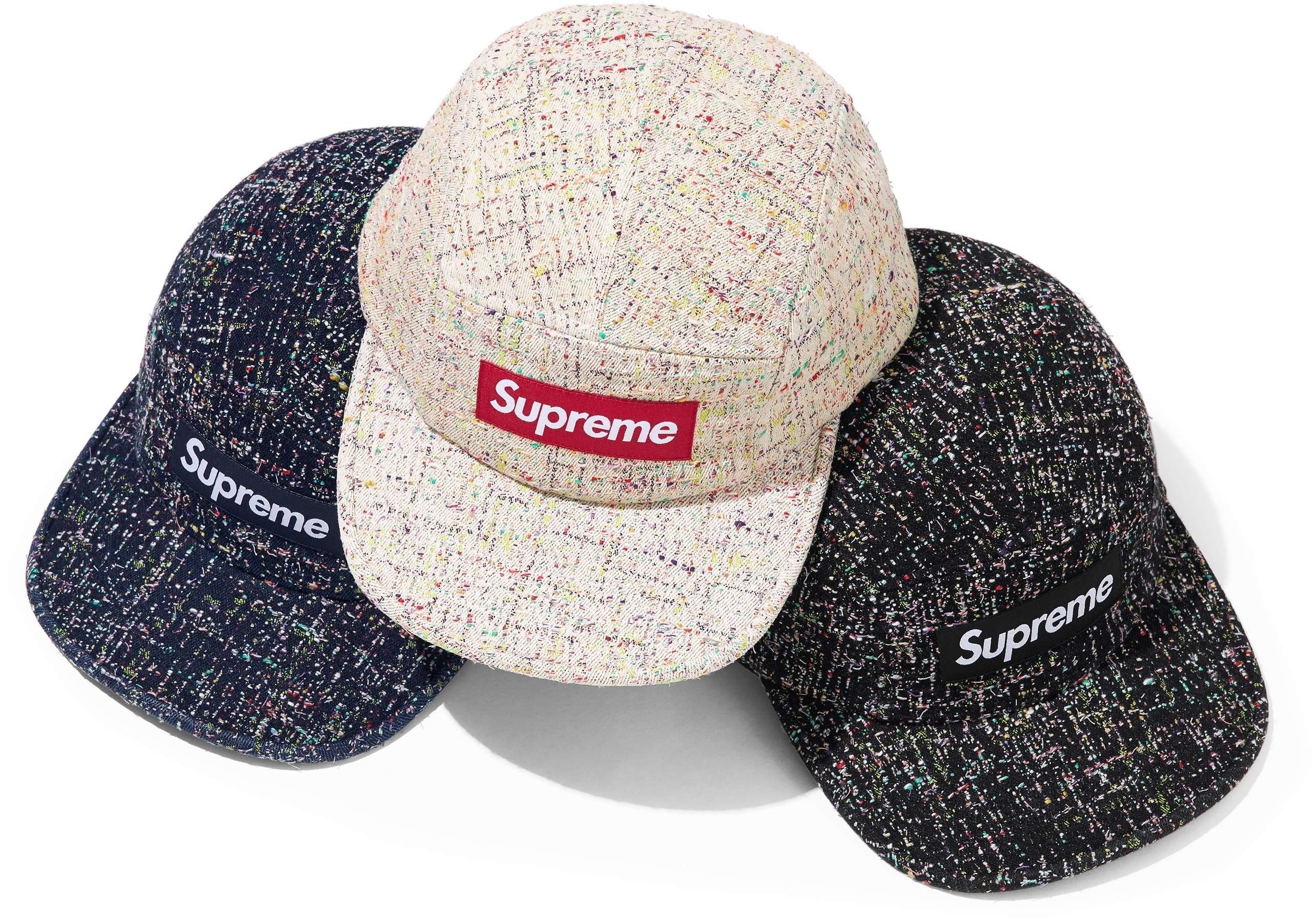 Denim Bouclé Camp Cap